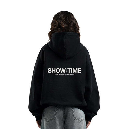 THE ZIPPED CLASSIC HOODIE - MIDNIGHT BLACK