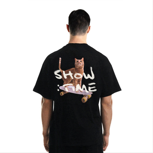 KITTY CAT SHIRT - MIDNIGHT BLACK