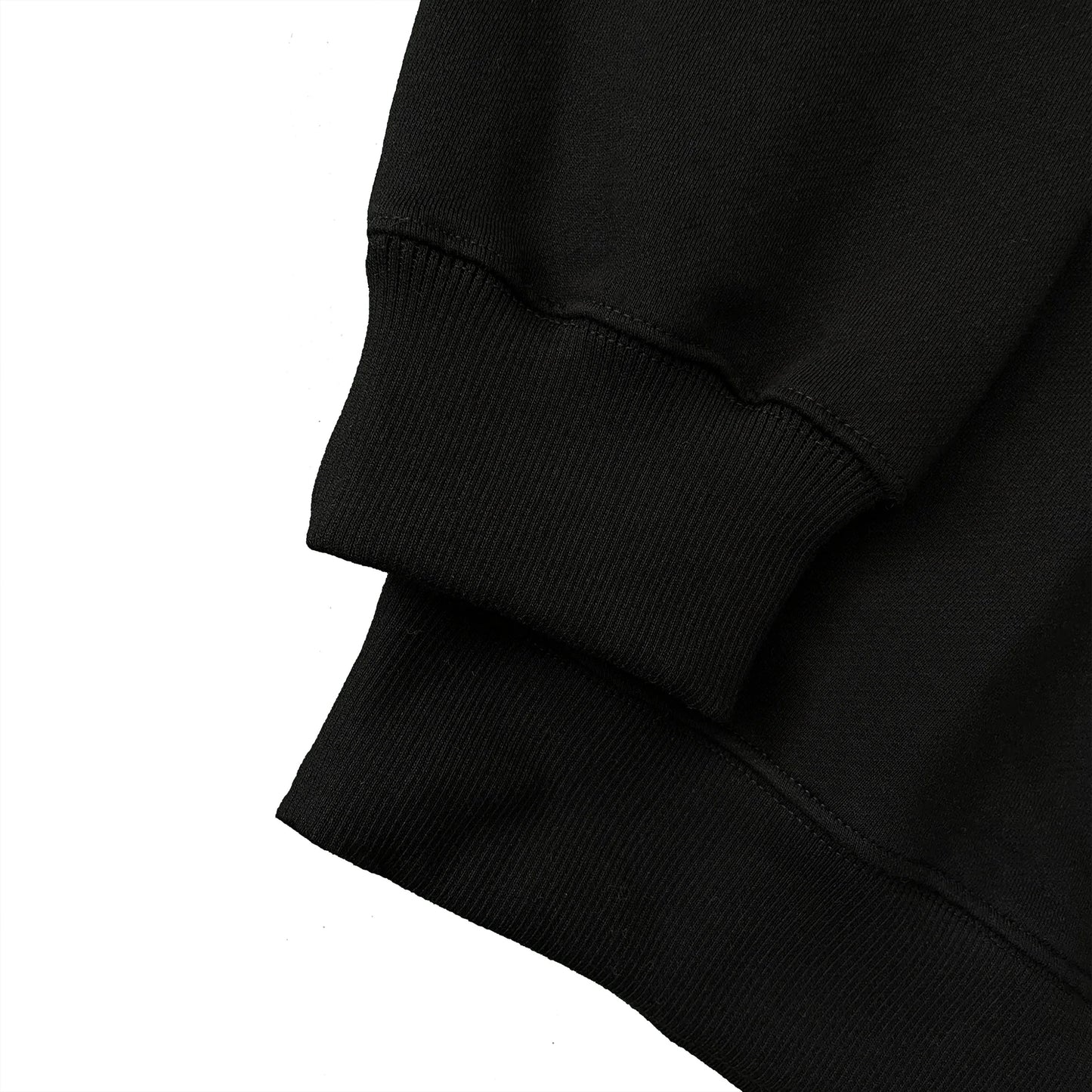 THE ZIPPED HOODIE - MIDNIGHT BLACK