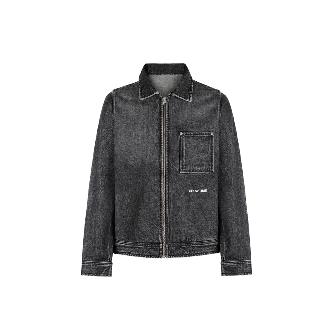 THE FADED JEANS VEST - VINTAGE BLACK