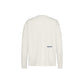 THE VINTAGE WHITE LONGSLEEVE - NAVY EMBROIDERY